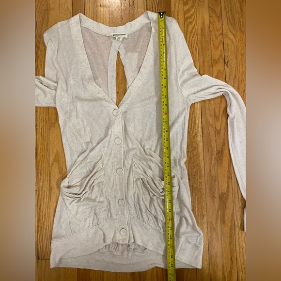 PILCRO and the LETTERPRESS Anthropologie Linen Cardigan Openback Size S - Picture 6 of 9